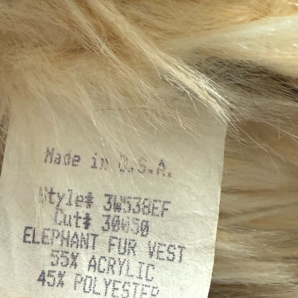 True Grit Tan Faux Fur Vest size M - Picture 5 of 9